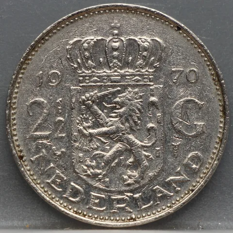 2½ Gulden 1970 — Rijksdaalder Nederland Nikkel