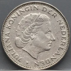 2½ Gulden 1972 — Rijksdaalder Nederland Nikkel achterzijde