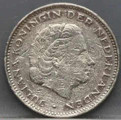 2½ Gulden 1980 — Rijksdaalder Nederland Nikkel achterzijde