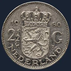 2½ Gulden 1980 — Rijksdaalder Nederland Nikkel