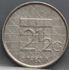2½ Gulden 1983 — Nikkel voorzijde, Nederland