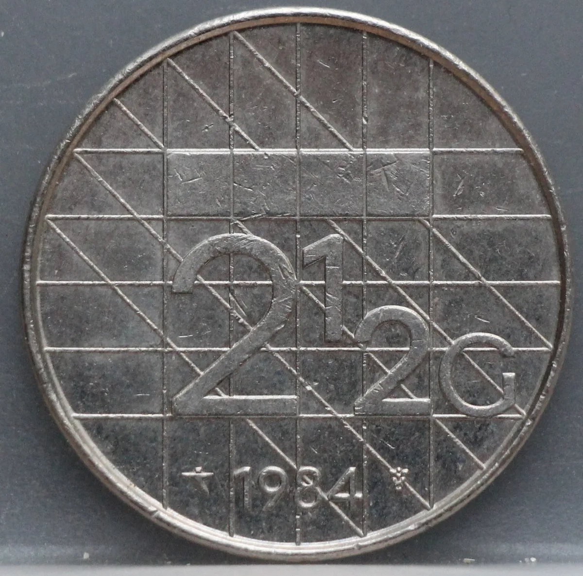 2½ Gulden 1984 — Rijksdaalder Nederland Nikkel voorzijde