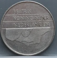 2½ Gulden 1984 — Rijksdaalder Nederland Nikkel achterzijde