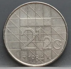 2½ Gulden 1984 — Rijksdaalder Nikkel voorzijde, Nederland