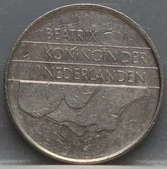 2½ Gulden 1986 — Rijksdaalder Nikkel achterzijde, Nederland