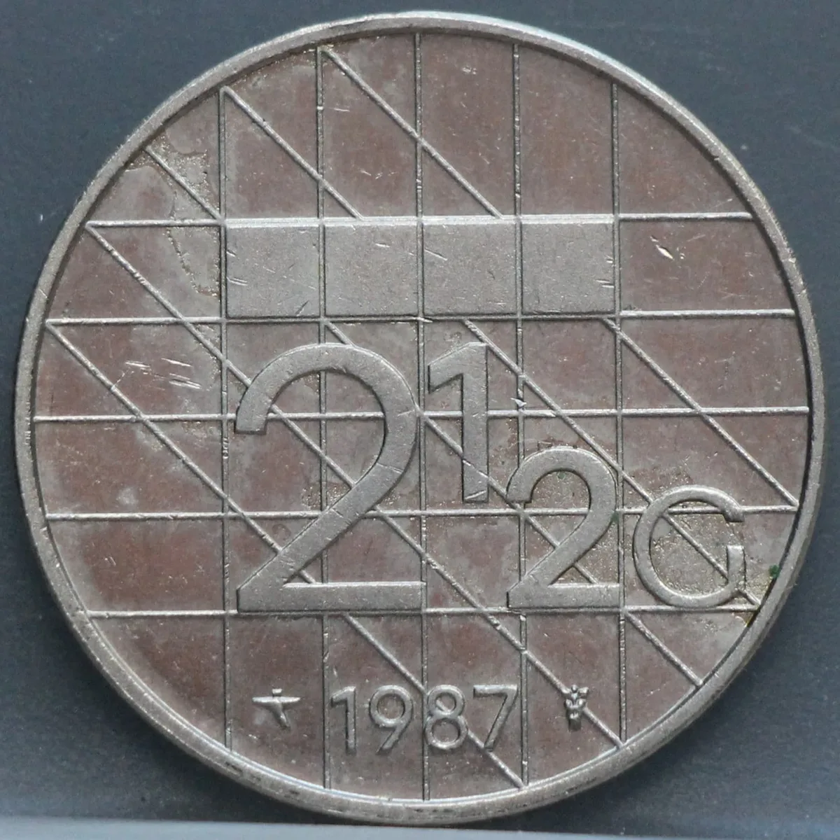 2½ Gulden 1987 — Rijksdaalder Nikkel voorzijde, Nederland