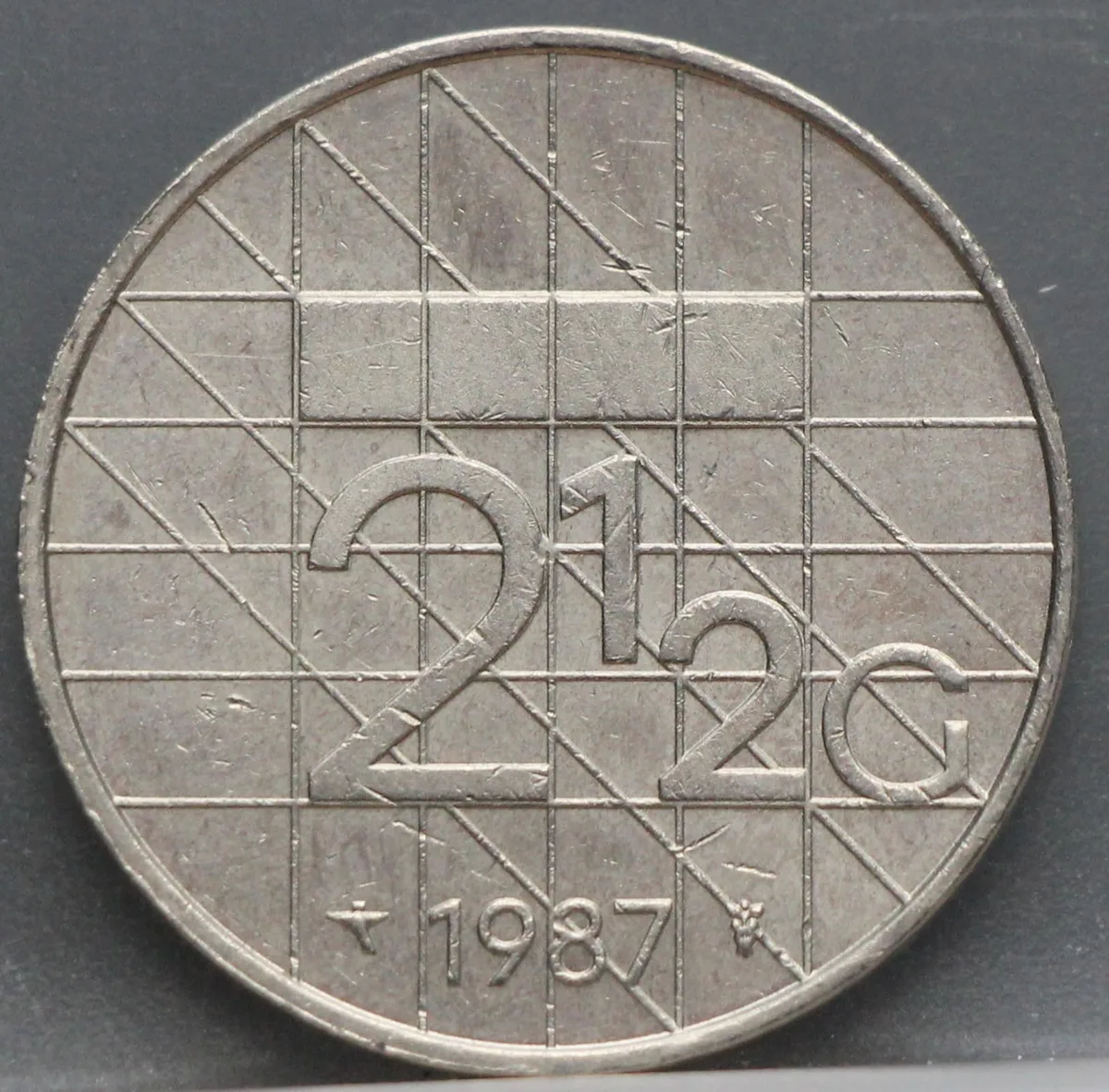 2½ Gulden 1987 — Rijksdaalder Nikkel voorzijde, Nederland