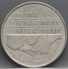 2½ Gulden 1987 — Rijksdaalder Nikkel achterzijde, Nederland