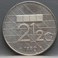 2½ Gulden 1990 — Rijksdaalder Nikkel voorzijde, Nederland