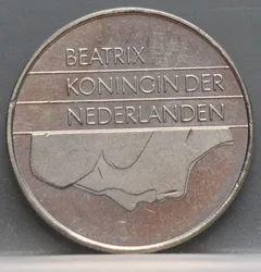 2½ Gulden 1990 — Rijksdaalder Nikkel achterzijde, Nederland