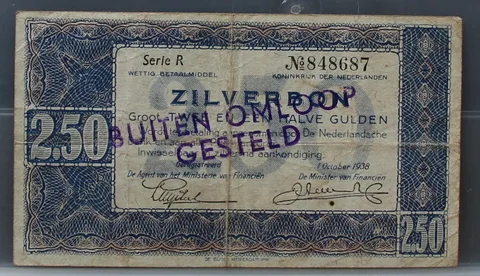 2½ Gulden Zilverbon 1938 — NVMH 13-1A