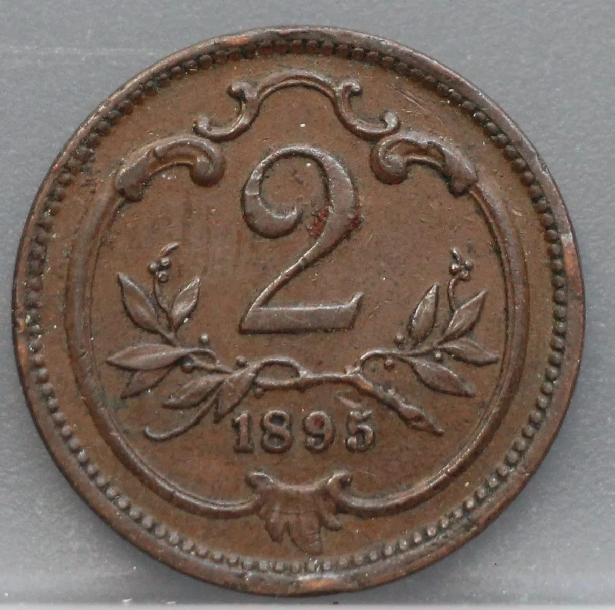 2 Heller 1895 Oostenrijk Brons voorzijde