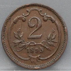 2 Heller 1895 Oostenrijk Brons voorzijde