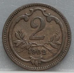 2 Heller 1902 Oostenrijk Brons voorzijde