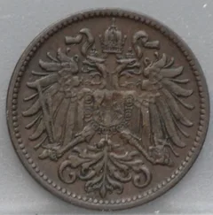 2 Heller 1902 Oostenrijk Brons achterzijde
