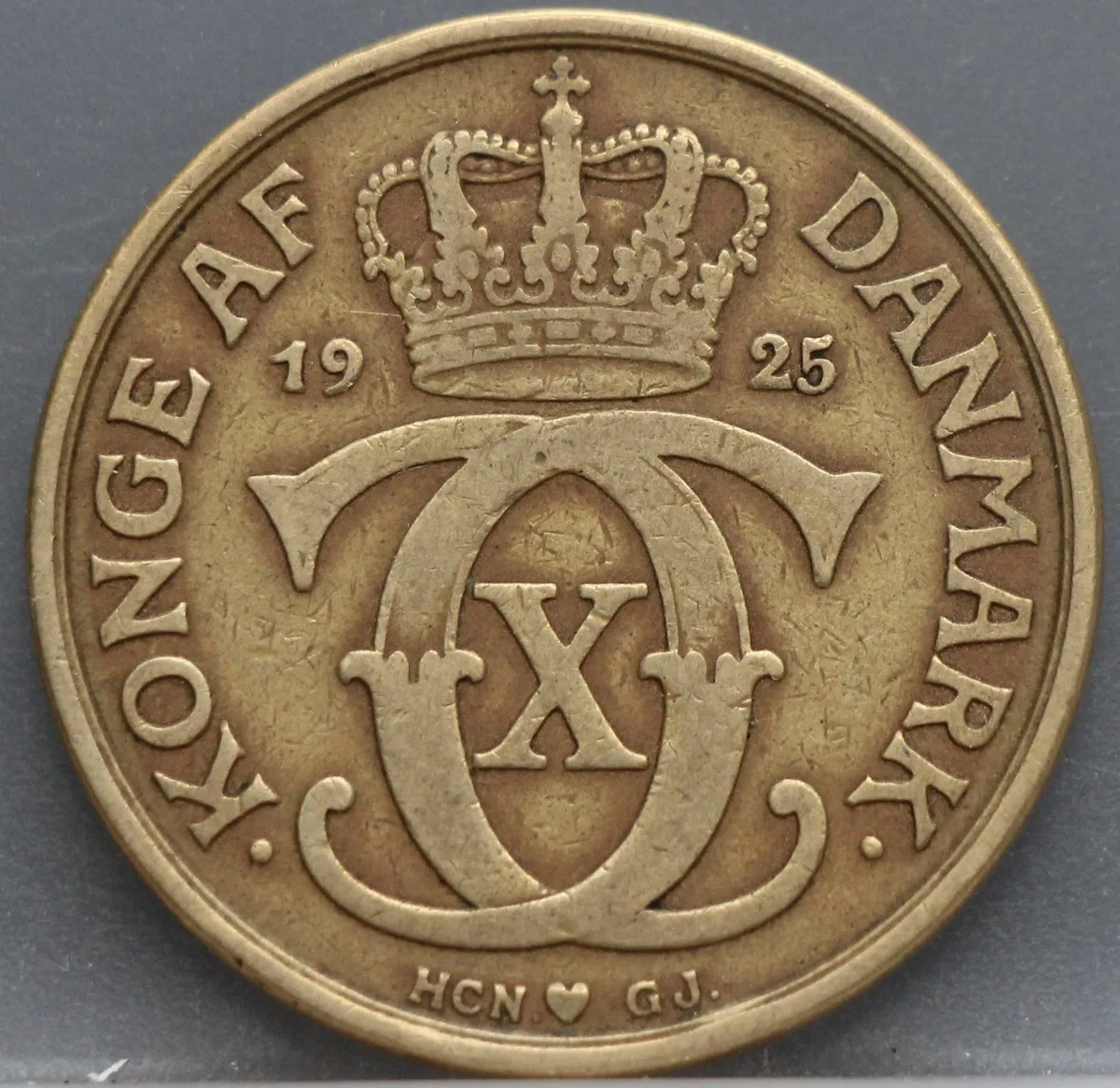 2 Kroner 1925 Denemarken Aluminium-brons voorzijde