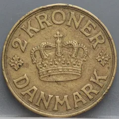 2 Kroner 1939 Denemarken achterzijde