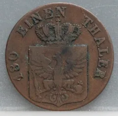 2 Pfenninge 1834 (D) Pruisen — Koper achterzijde