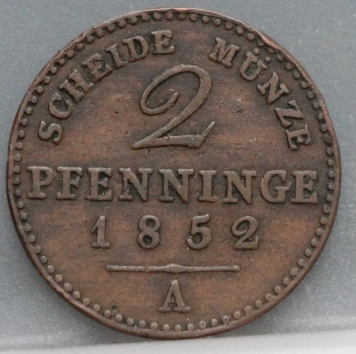 2 Pfenninge 1852 Pruisen — Koper voorzijde