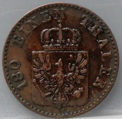 2 Pfenninge 1852 Pruisen — Koper achterzijde