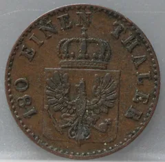 2 Pfenninge 1852 Pruisen — Koper achterzijde