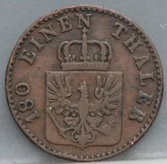 2 Pfenninge 1852 Pruisen — Koper achterzijde