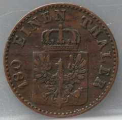 2 Pfenninge 1853 Pruisen — Koper achterzijde