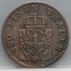 2 Pfenninge 1854 Pruisen — Koper achterzijde