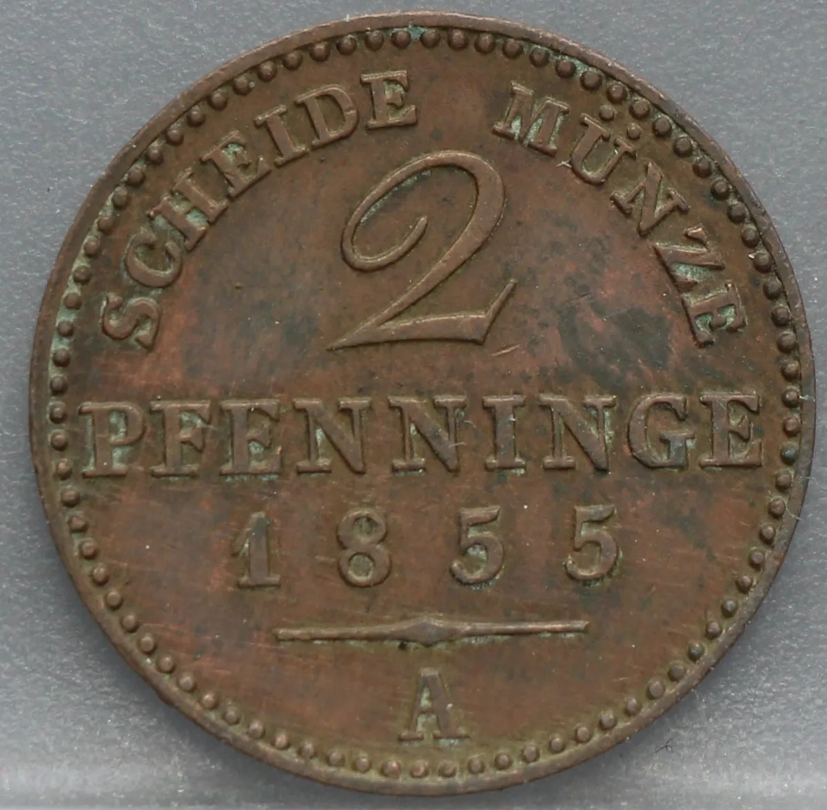 2 Pfenninge 1855 Pruisen — Koper voorzijde