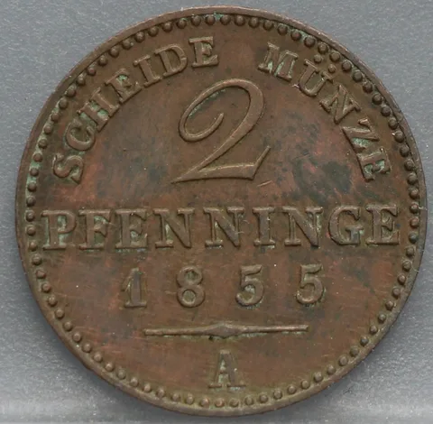 2 Pfenninge 1855 Pruisen — Koper