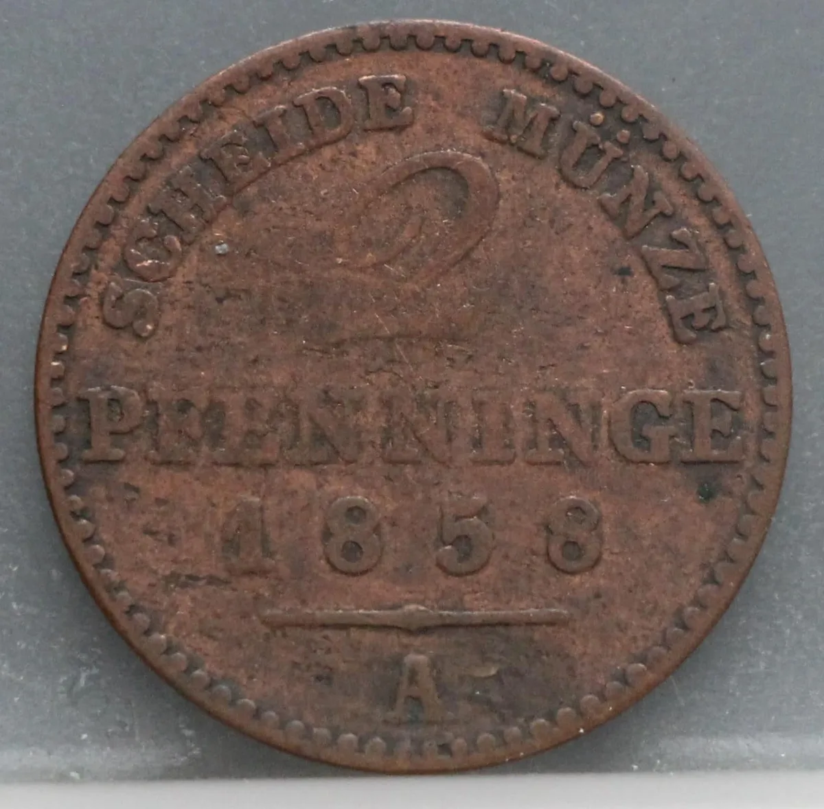 2 Pfenninge 1858 Pruisen — Koper voorzijde