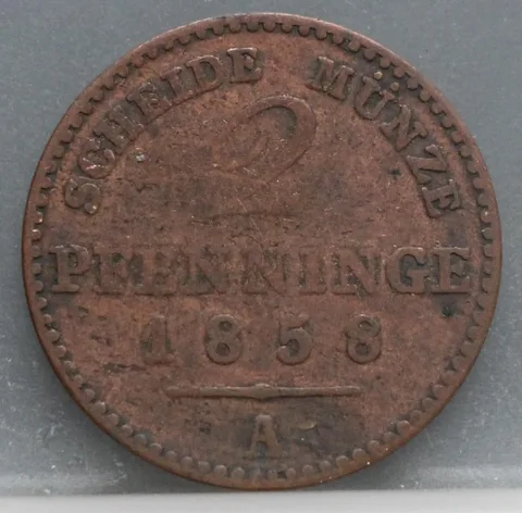 2 Pfenninge 1858 Pruisen — Koper