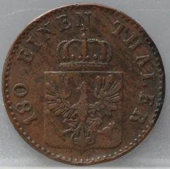 2 Pfenninge 1859 Pruisen — Koper achterzijde