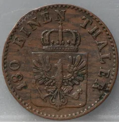 2 Pfenninge 1860 Pruisen — Koper achterzijde