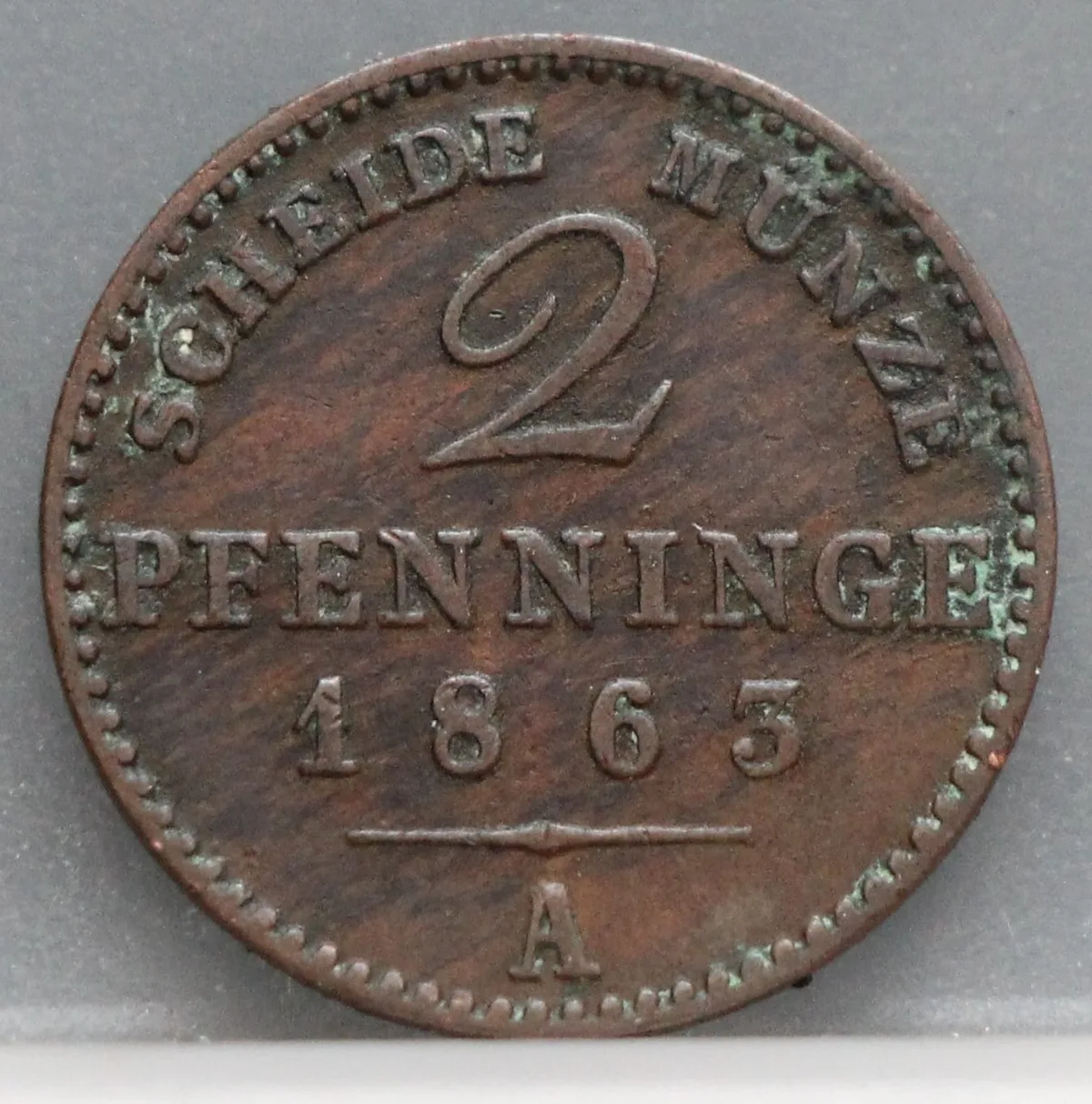 2 Pfenninge 1863 Pruisen — Koper voorzijde