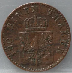 2 Pfenninge 1863 Pruisen — Koper achterzijde
