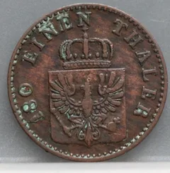 2 Pfenninge 1863 Pruisen — Koper achterzijde