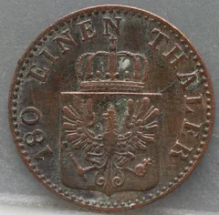 2 Pfenninge 1865 (A) Pruisen — Koper achterzijde