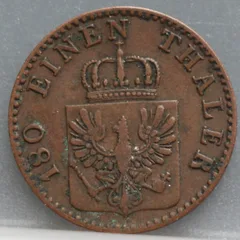 2 Pfenninge 1865 (A) Pruisen — Koper achterzijde