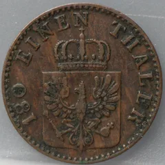 2 Pfenninge 1865 Pruisen — Koper achterzijde