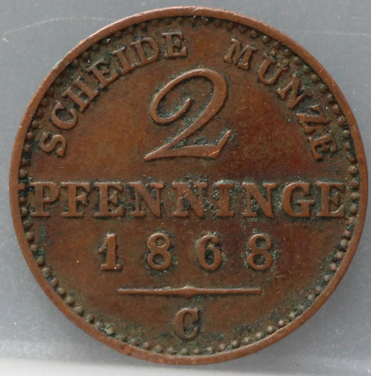 2 Pfenninge 1868 (C) Pruisen — Koper voorzijde