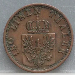 2 Pfenninge 1868 (C) Pruisen — Koper achterzijde