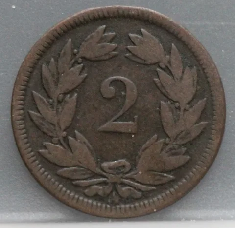 2 Rappen 1851 Zwitserland
