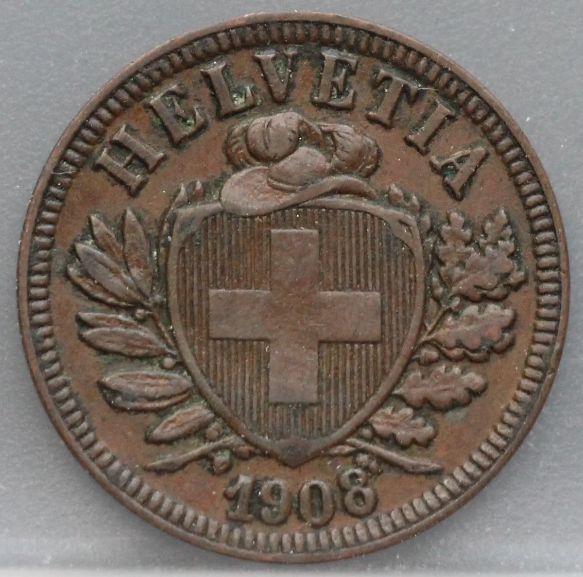 2 Rappen 1908 Zwitserland Brons voorzijde