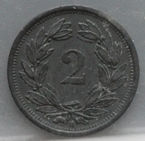 2 Rappen 1946 Zwitserland — Zink