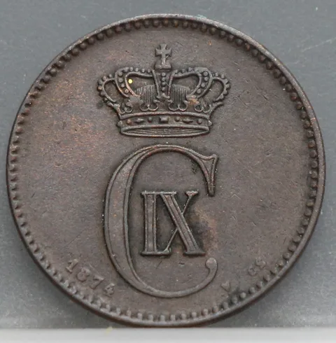 2 Øre 1874 Denemarken — Brons