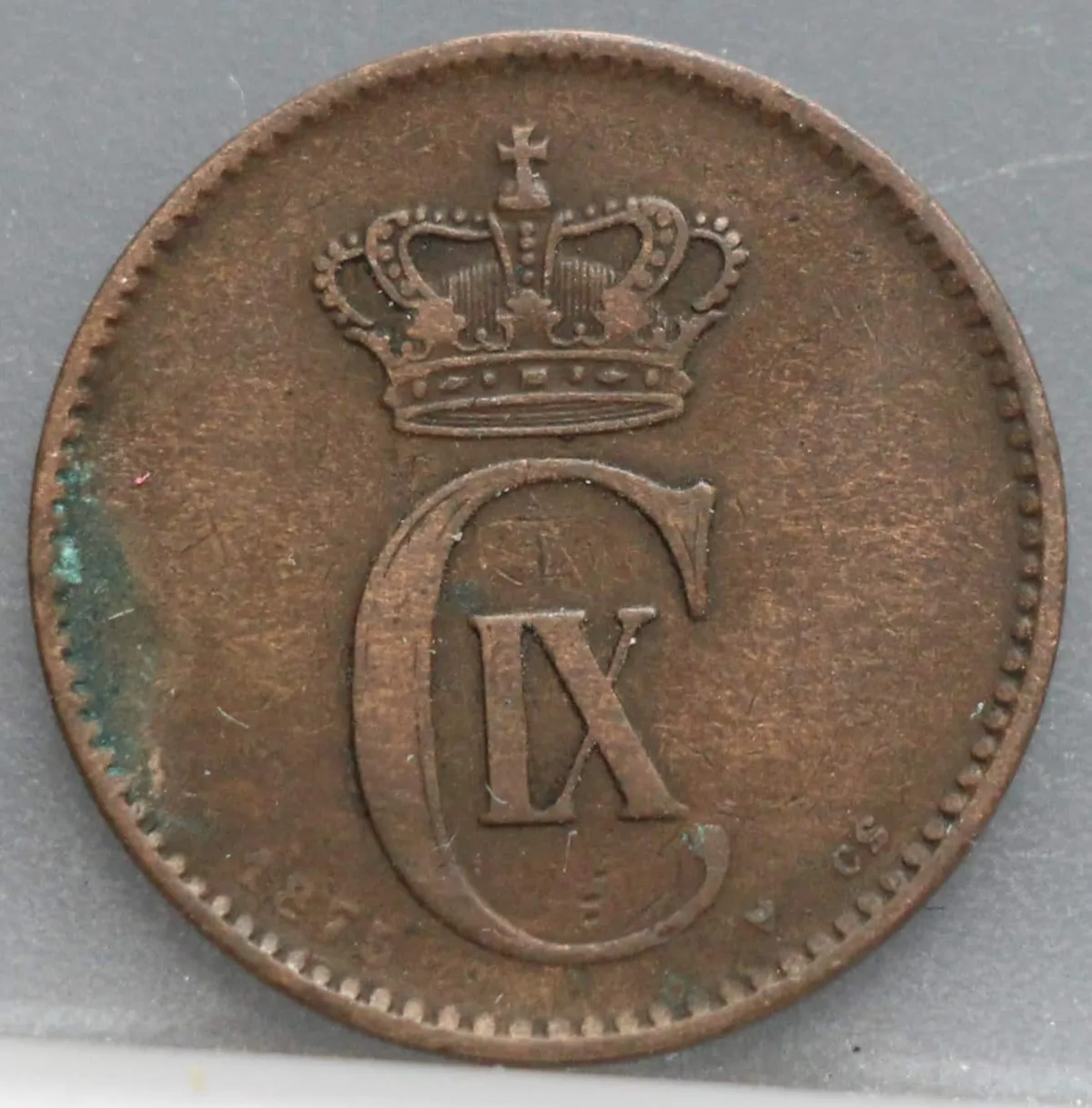 2 Øre 1875 Denemarken — Brons voorzijde
