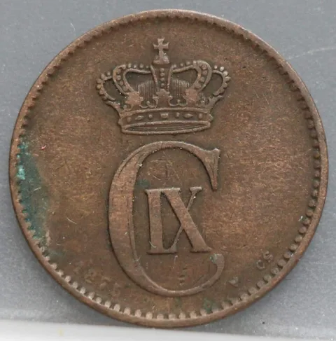 2 Øre 1875 Denemarken — Brons
