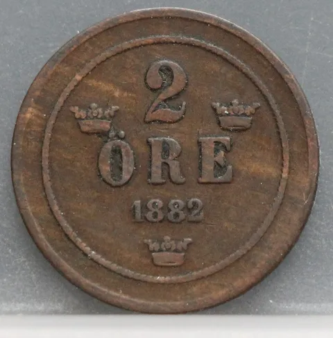 2 Öre 1882 Zweden — Brons