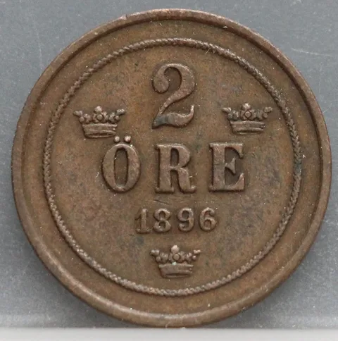 2 Öre 1896 Zweden — Brons